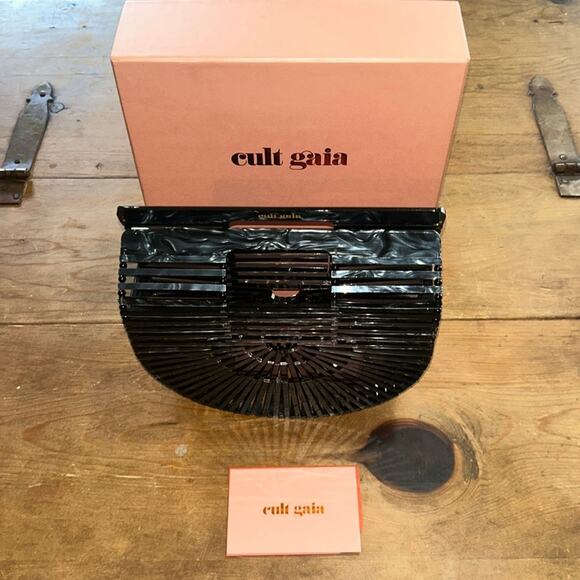 Cult Gaia Ark Mini Acrylic Handbag – Iconic Top Handle Clutch Purse - Picture 7 of 10